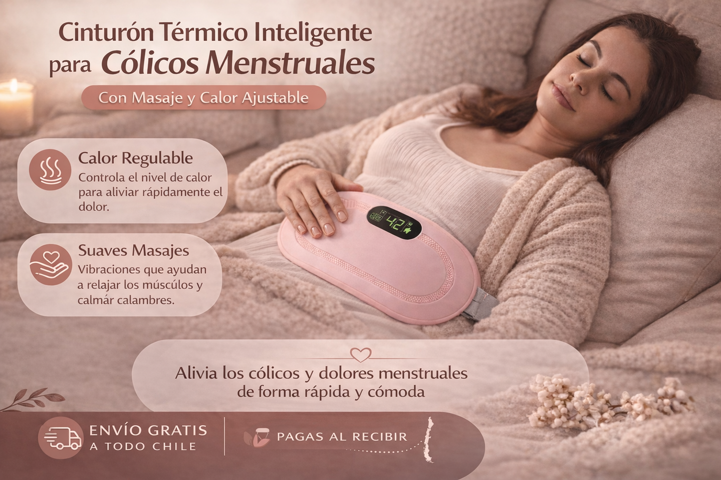 Cinturón Térmico Menstrual con Masaje