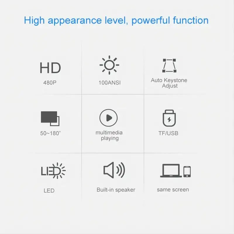 Mini Proyector Portátil HD Full Hd 720p